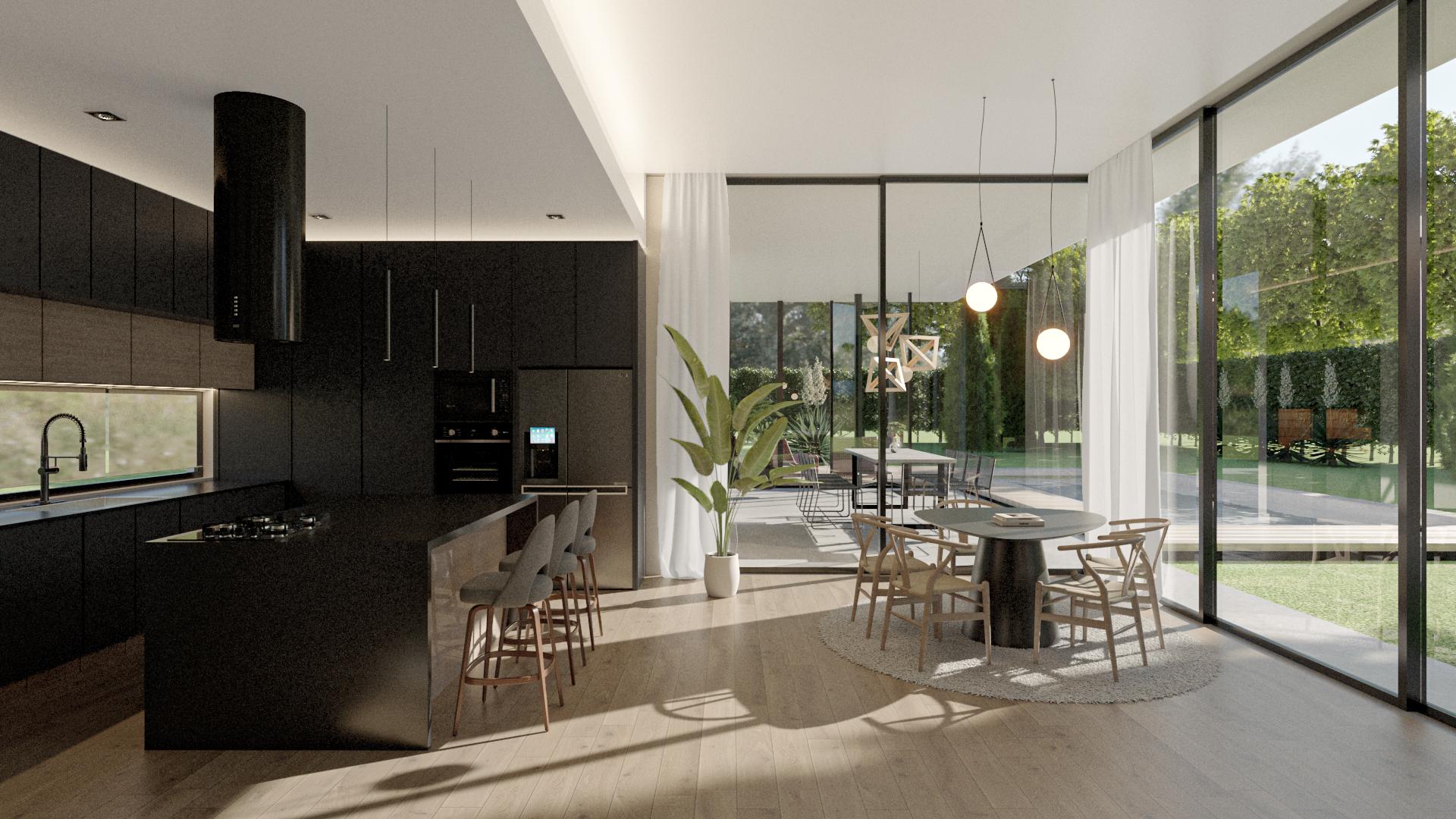 Cocina integrada al living